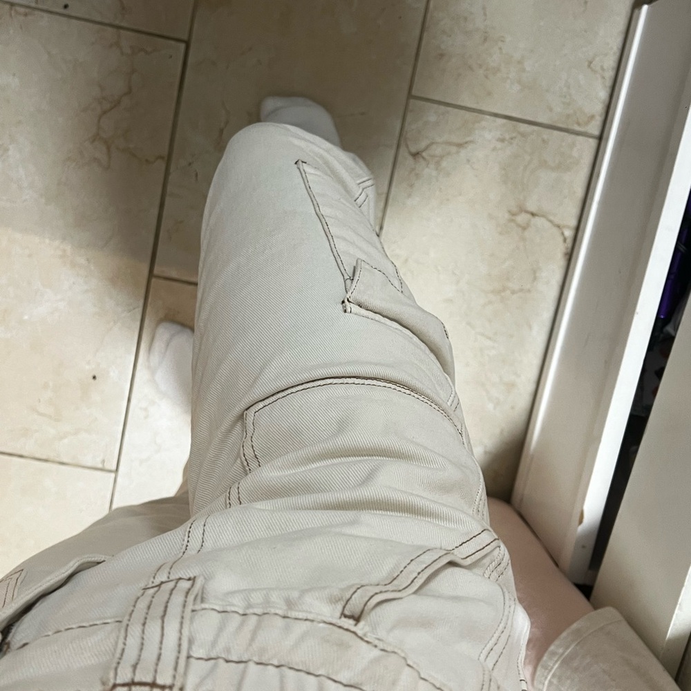 Beige Cargo Pants